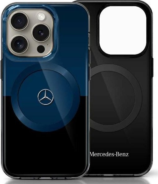 Mercedes Mercedes MEHMP16X23HBIKV iPhone 16 Pro Max 6.9" czarny niebieski/black blue hardcase MB Double Layer BiColor MagSafe