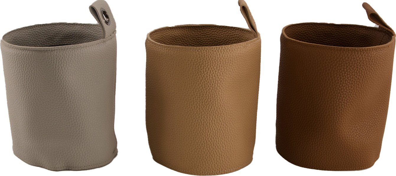 Direct Home and Garden Osłonki skórzane mix 3 brązowych