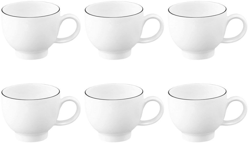 Zestaw 6 filiżanek do espresso 90 ml biały porcelana Seltmann Weiden