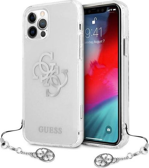Guess Guess GUHCP12LKS4GSI iPhone 12 Pro Max 6,7" Transparent hardcase 4G Silver Charms Collection