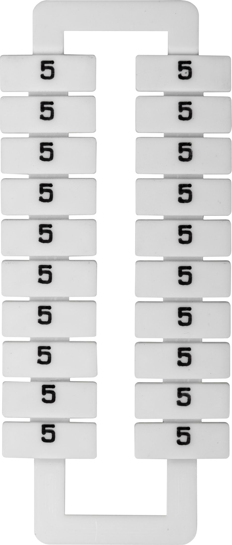 EM Group Oznacznik do złączek szynowych 2,5-70mm2 /5/ biały 20szt. (43192)