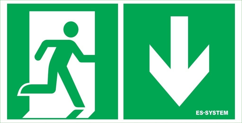 Es-System Piktogram do Screen Basic 150x300 (159,5x310,5). DRZWI + DÓŁ 9849071 - 9849071