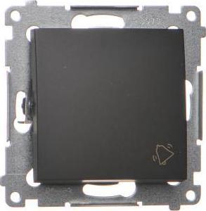 Kontakt-Simon Simon 54 Przycisk dzwonek” (moduł) 10AX 250V szybkozłącza czarny mat DD1.01/49