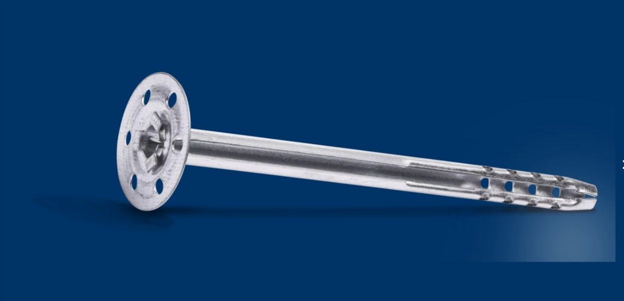 Metalowy łącznik do mocowania termoizolacji 8x170mm