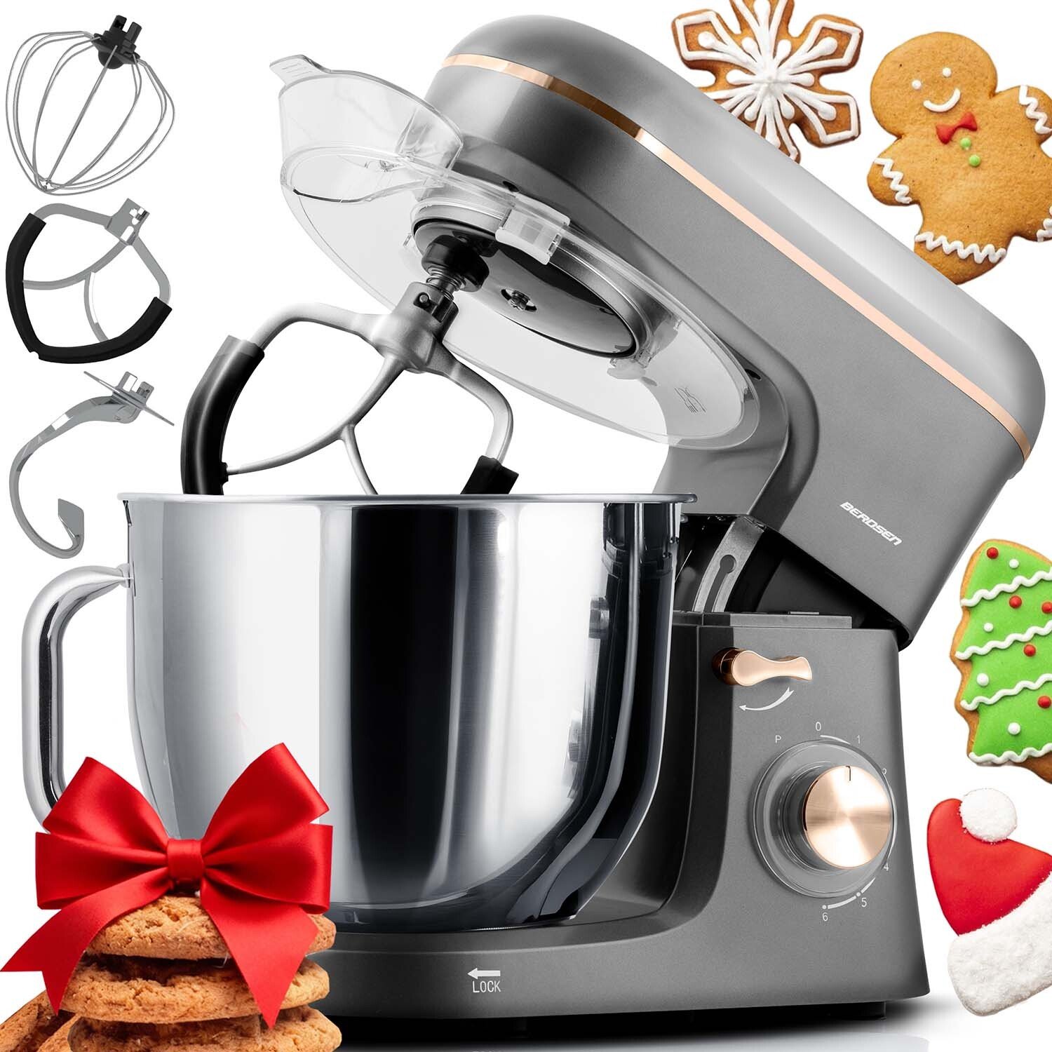 Robot planetarny Berdsen Robot kuchenny planetarny mikser 3w1 6l 1400 W BD-756