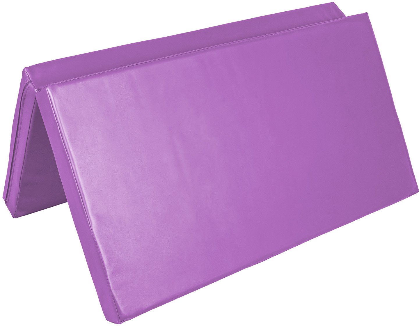 Materac dwuczęściowy z rzepami UNDERFIT 130 x 120 x 10 cm miękki fioletowy