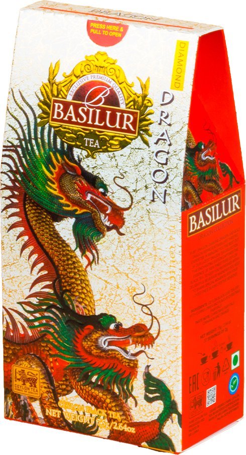 Basilur Basilur DRAGON DIAMOND czarna herbata cejlońska CYNAMON POMARAŃCZA - 75 g