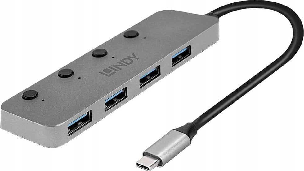 HUB USB Lindy USB Hub Lindy USB 3.0 4-port with ON/OFF