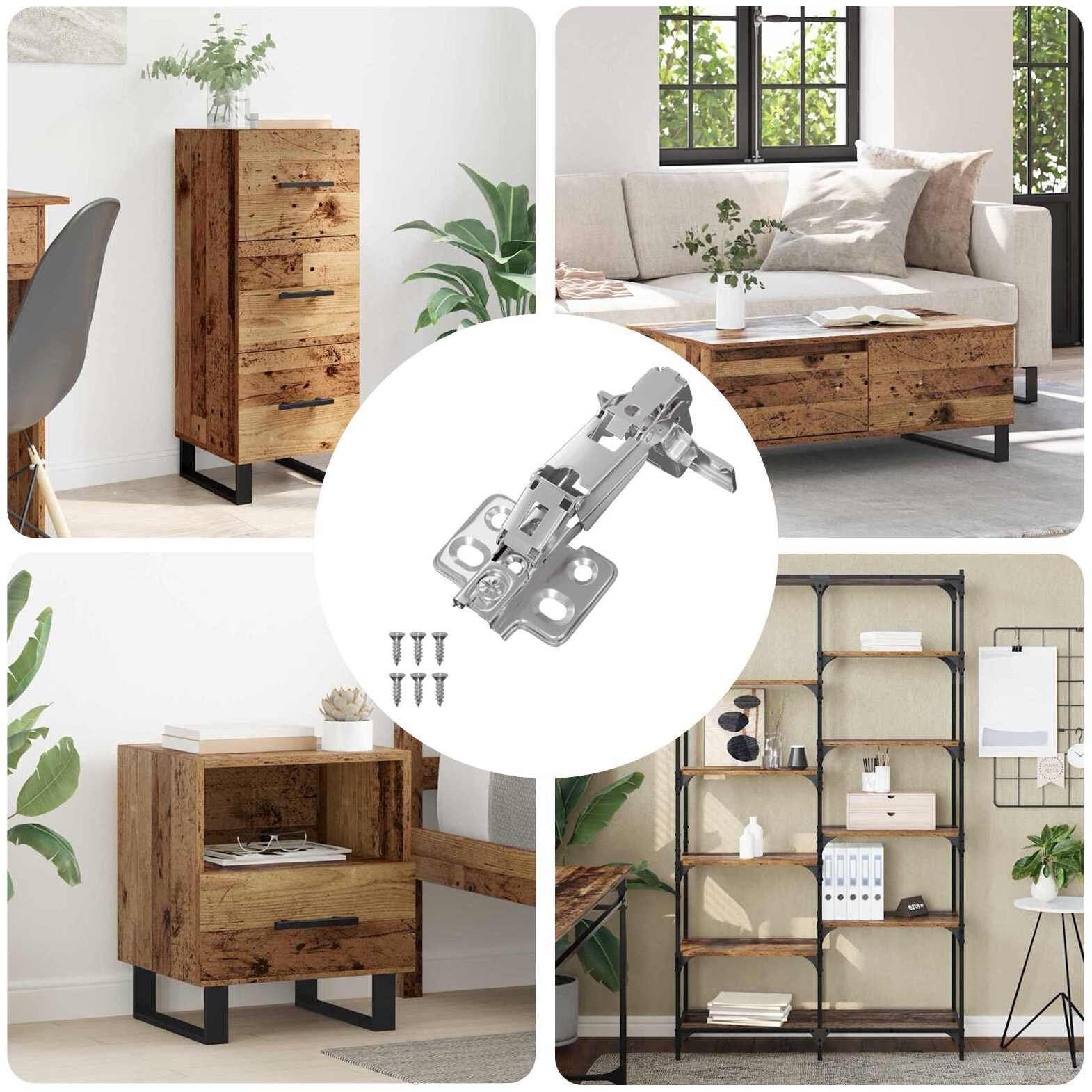 vidaXL Zawias 126 pcs Nikiel 35 mm Żelazo