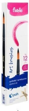 Pędzle artystyczne GR-PA12-00 (12szt) FIORELLO