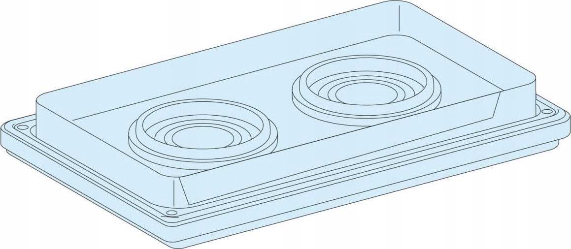 Schneider Electric Prisma Plus, system G, obudowa natynkowa, płyta dławnic, 2 otwory LVS08899