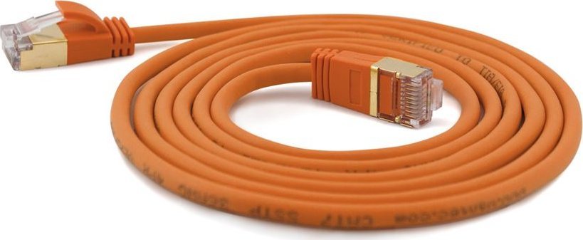 Wantec Wantec Extra dünnesCat.7 RohCable SSTP Patch Cable - 3 m - Cat.7 RohCable - S/FTP (S- STP) - RJ- 45 - RJ- 45 - Orange (7148)