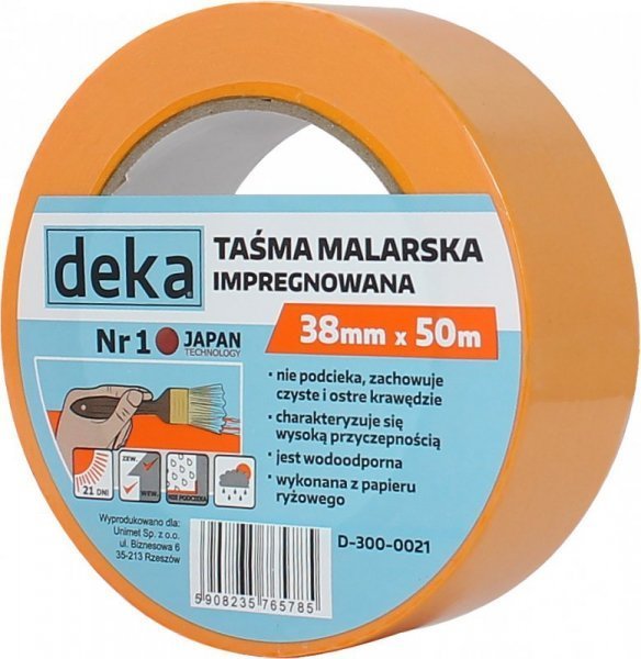 Deka TAÅMA RYÅ»OWA MALARSKA IMPREGNOWANA 38MM*50M