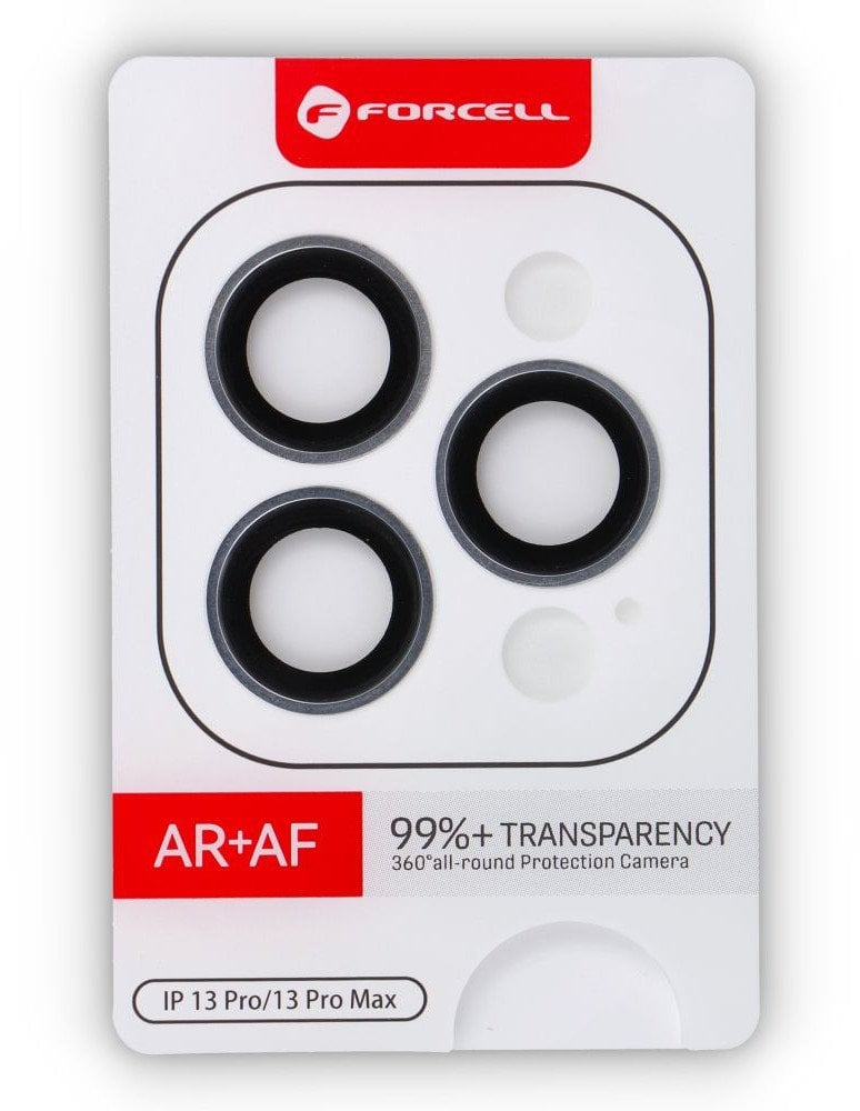 Szkło hartowane Forcell Premium do aparatu - do iPhone 13 Pro / 13 Pro Max Srebrny