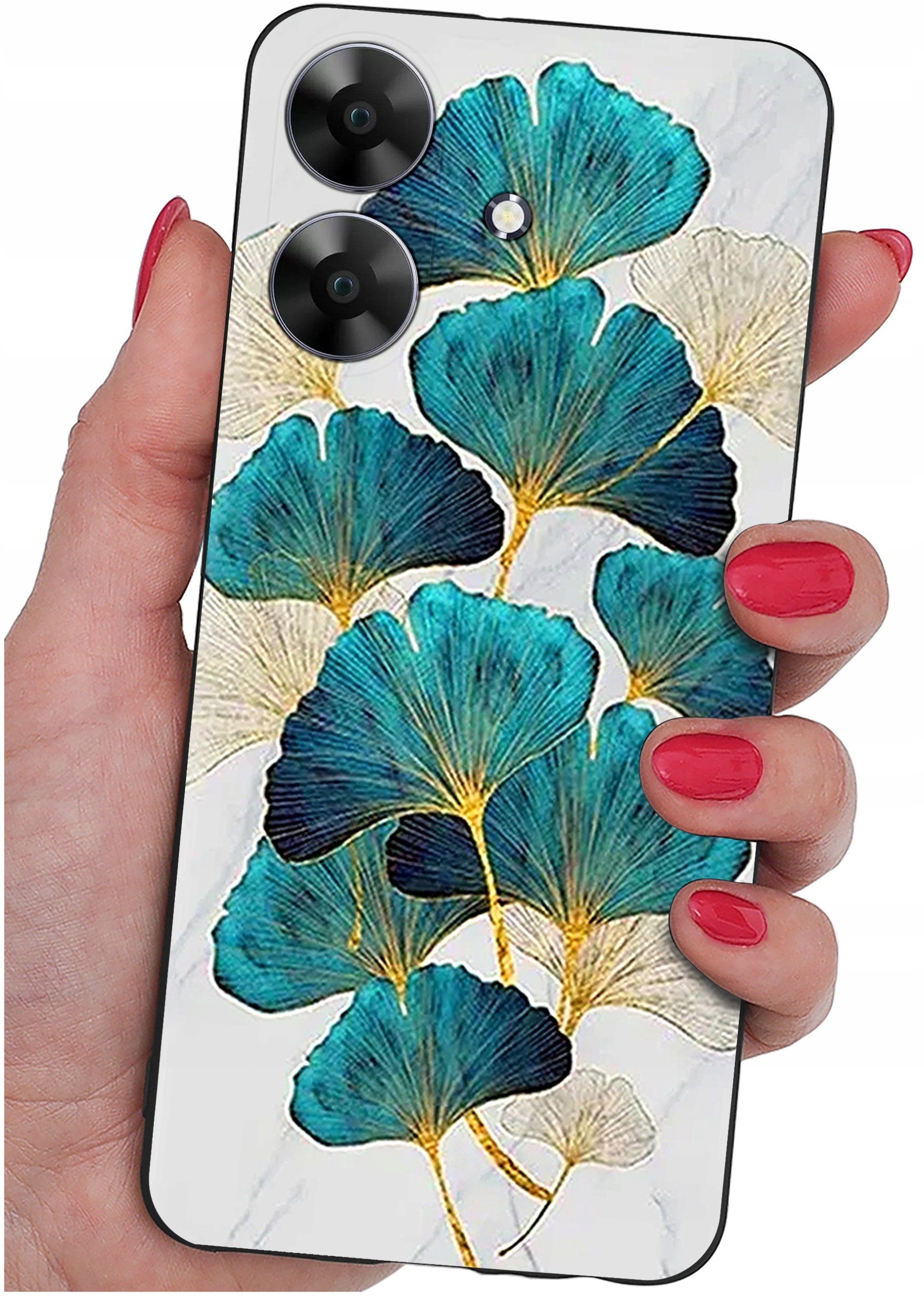 ETUI do Realme Note 60 CASE WZORY | SILIKONOWE MATT CASE + SZKŁO 9H