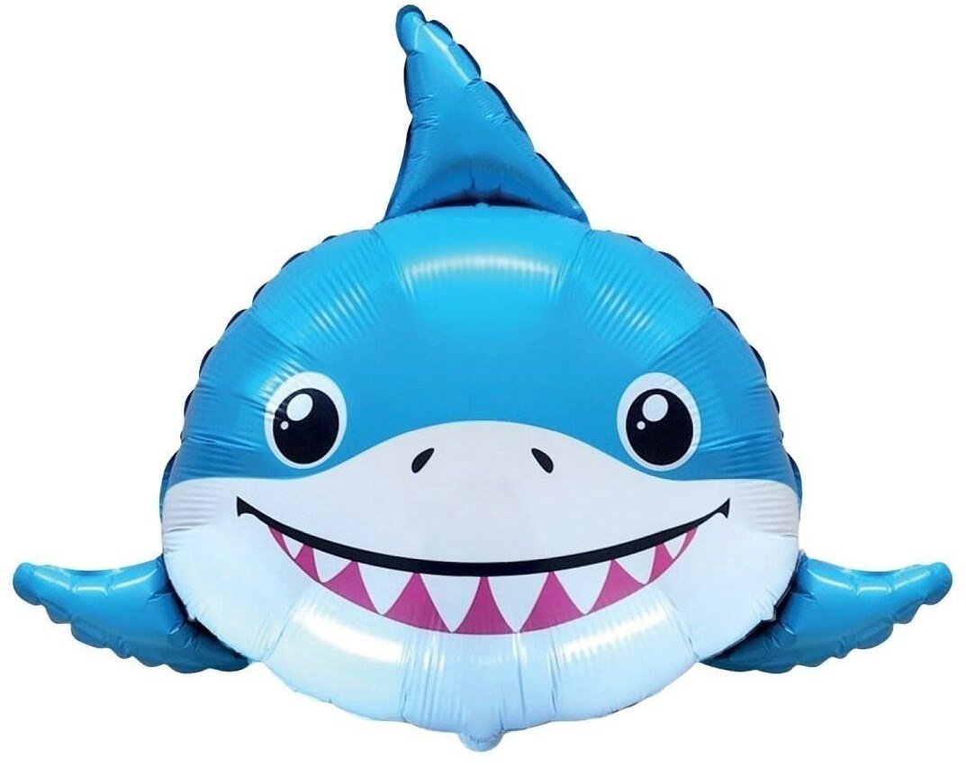 Balon foliowy 61cm Uśmiechnięty rekin