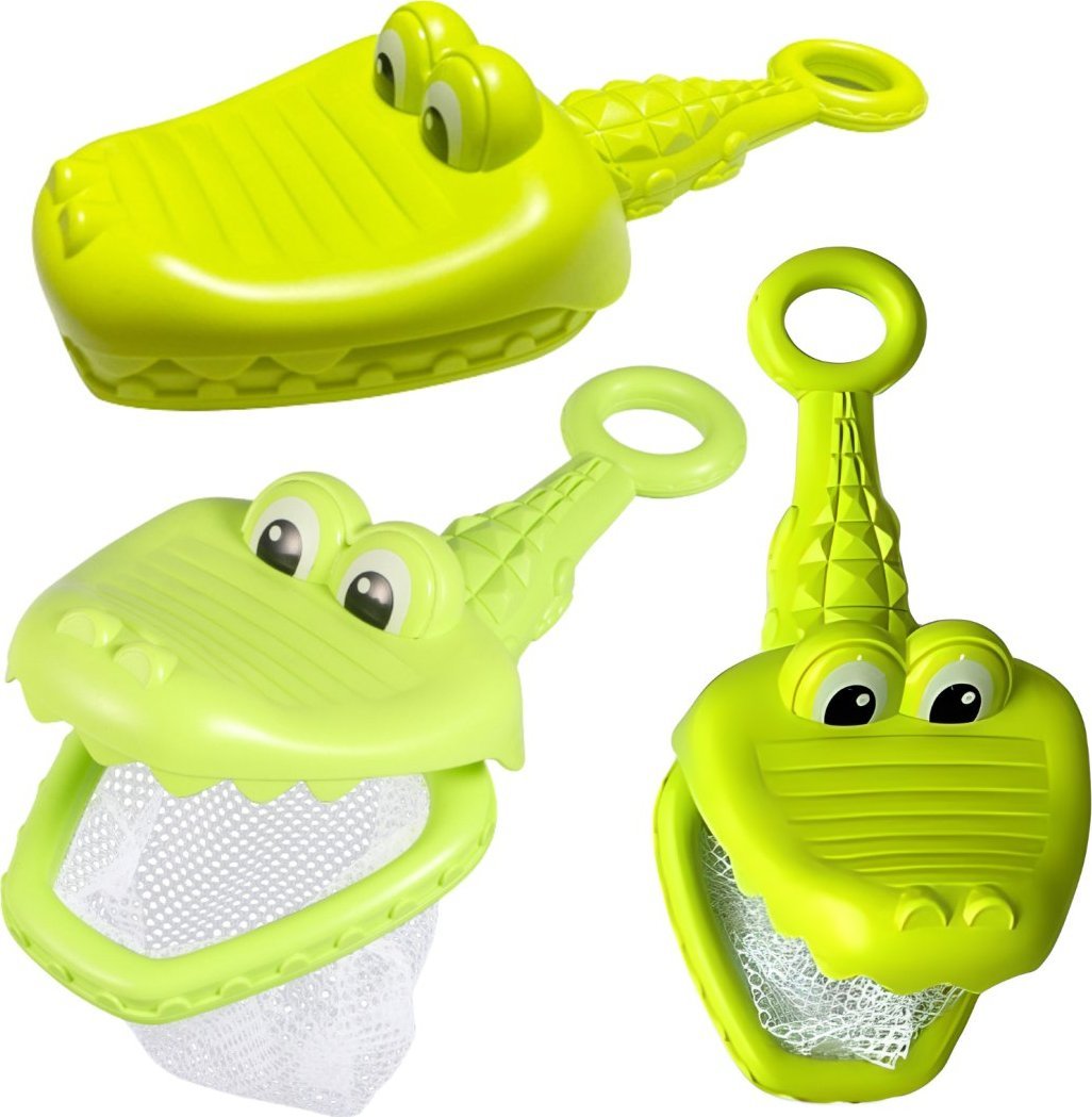 SIATKA W KSZTAŁCIE KROKODYLA ZABAWKA DO KĄPIELI OTWIERANA PASZCZA