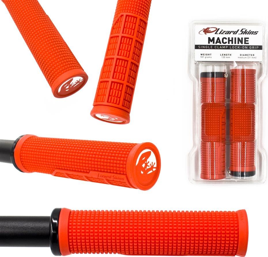 Lizard Skins Chwyty kierownicy LIZARDSKINS MACHINE LOCK-ON klamry candy red (NEW)