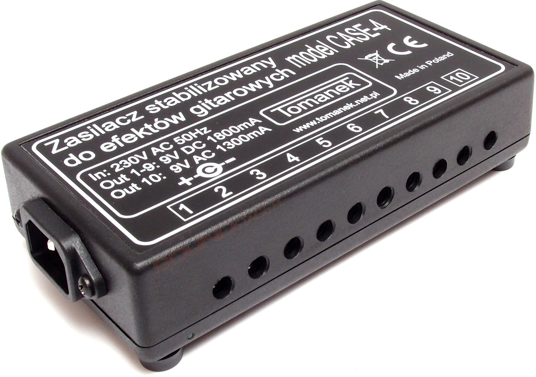 Tomanek CASE-4 zasilacz do efektów gitarowych 9V DC 9V AC