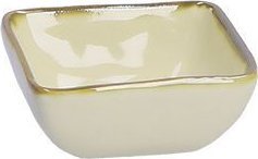 NPC Polska Rose&Tulipani Zestaw 6 kwadratowych miseczek z kamionki 8 cm kość słoniowa