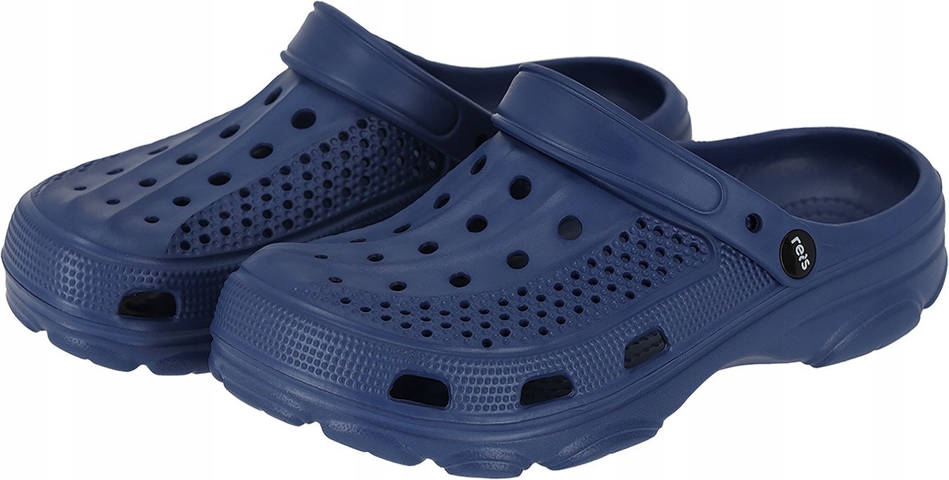 BCTRACE - Klapki TRACE tworzywo EVA wsuwane pasek dwufunkcyjny przekładanyy na piętę wyprofilowana podeszwa komfort użytkowania - granatowy 36