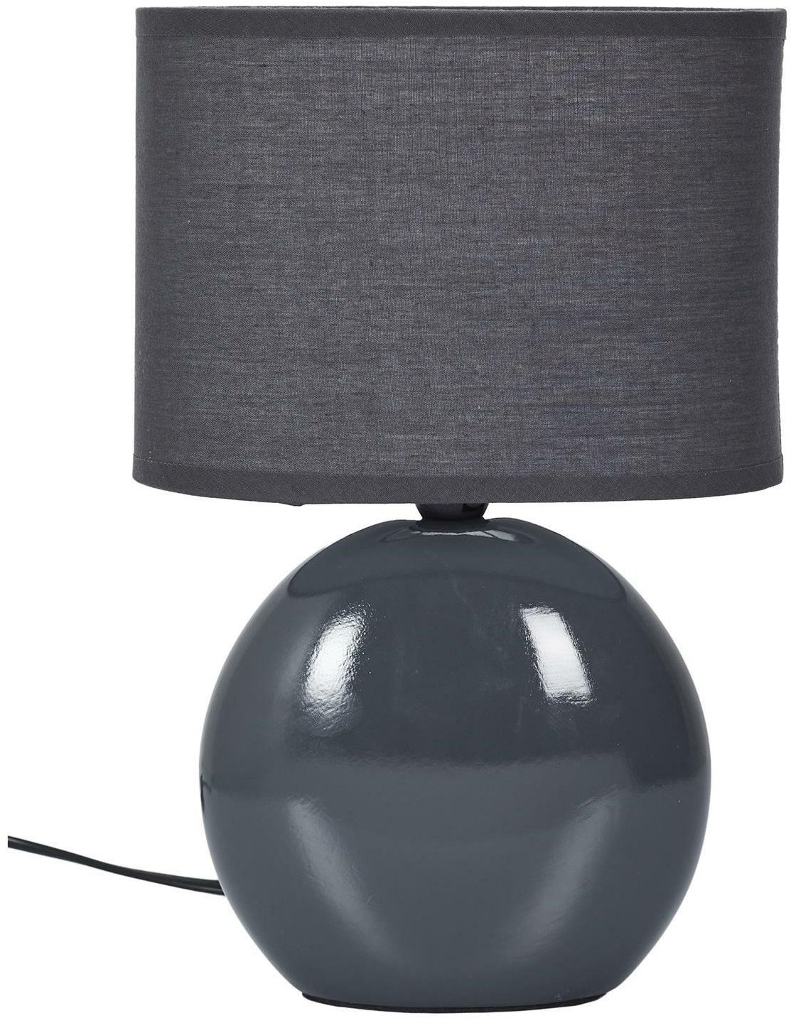 INTESI LAMPA CERAMICZNA OWALNA GRAFITOWA