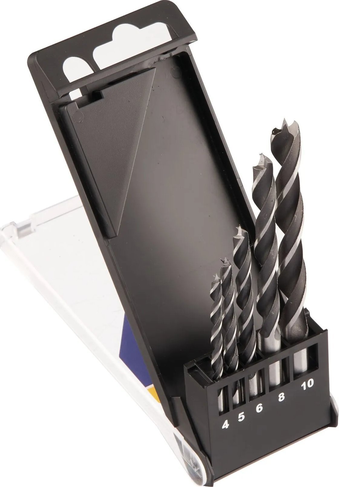 Wiertło Irwin IRWIN WIERTEŁA DO DREWNA kpl. 5cz. Z WIERZCHOŁKIEM CENTRUJĄCYM 4-5-6-8-10mm W KASECIE