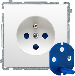 Kontakt-Simon Gniazdo DATA z uziemnieniem i kluczem BMGD1.01/11 Basic moduł biały