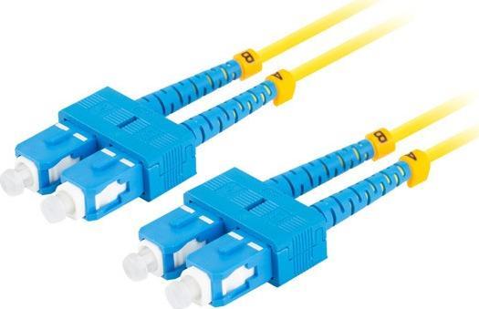 Lanberg PATCHCORD ŚWIATŁOWODOWY SM SC/UPC-SC/UPC DUPLEX 3.0MM LSZH G657A1 2M ŻÓŁTY LANBERG