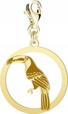 Radziszewska Jewellery Pozłacany Charms z TUKANEM DEDYKACJA GRATIS
