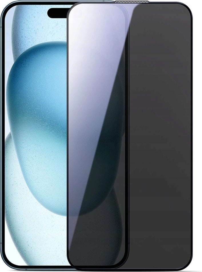 Szkło hartowane Joyroom JR-MLG0282 2.5D Dustproof prywatyzujące z czarną ramką na iPhone 15 Plus/16 Plus