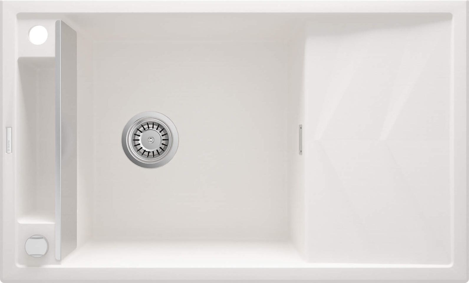 Zlewozmywak Deante MAGNETIC - granitowy magnetyczny 1-komorowy z ociekaczem Biały (ZRM A113)