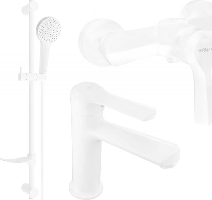 Bateria prysznicowa Mexen Mexen Sabre DF05 zestaw prysznicowy, biały - 72104DF05-20