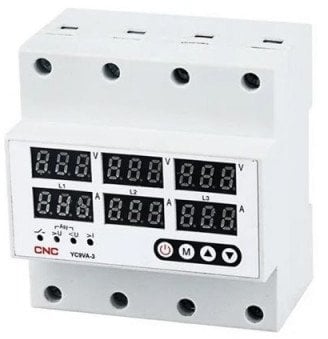 Įtampos ir srovės valdymo relė, 63A, 3-fazei