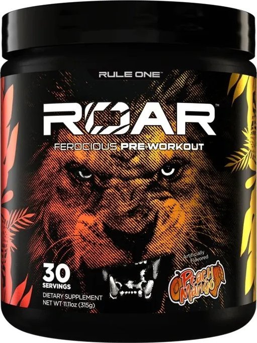 Rule One - Przedtreningówka, Roar, Peach Mango, Proszek 315g