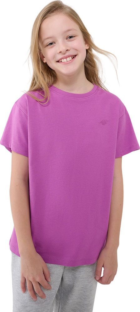 Koszulka dla dziewczynki 4F F2326 fioletowa 4FJWSS25TTSHF2326 50S 140cm