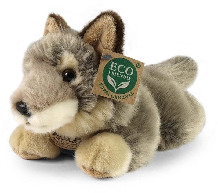 Rappa - Pluszowa realistyczna maskotka Wilk leżący 20 cm