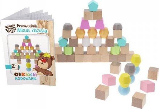 Trefl Klocki drewniane O!Klocki Kodowanie - Bobaski i Miś