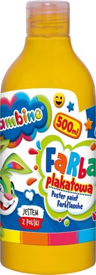 Bambino Farby plakatowe w butelce 500ml Bambino żółta