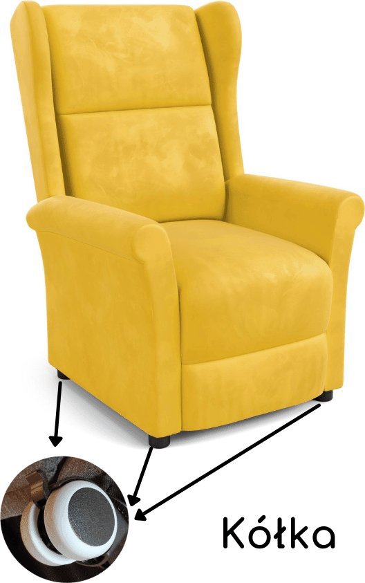 Halmar Fotel Agustin 2 Roll rozkładany Velvet Kolor:: szary