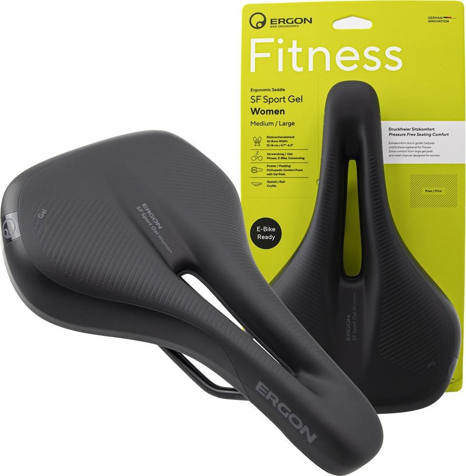 Siodełko Ergon SF Sport Gel Woman, rozmiar M/L, czarne