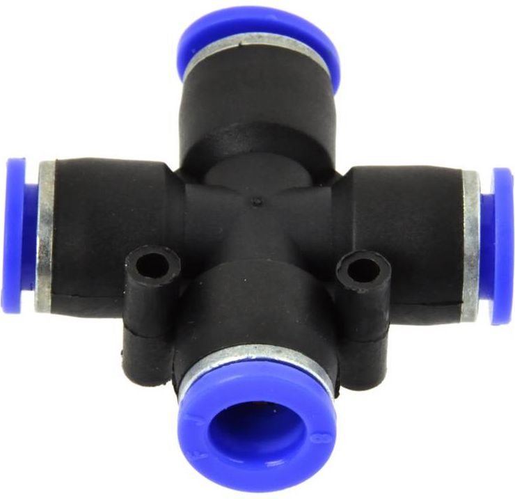 Geko złączka automatyczna węża PU/PE krzyżowa 6mm (G03051)