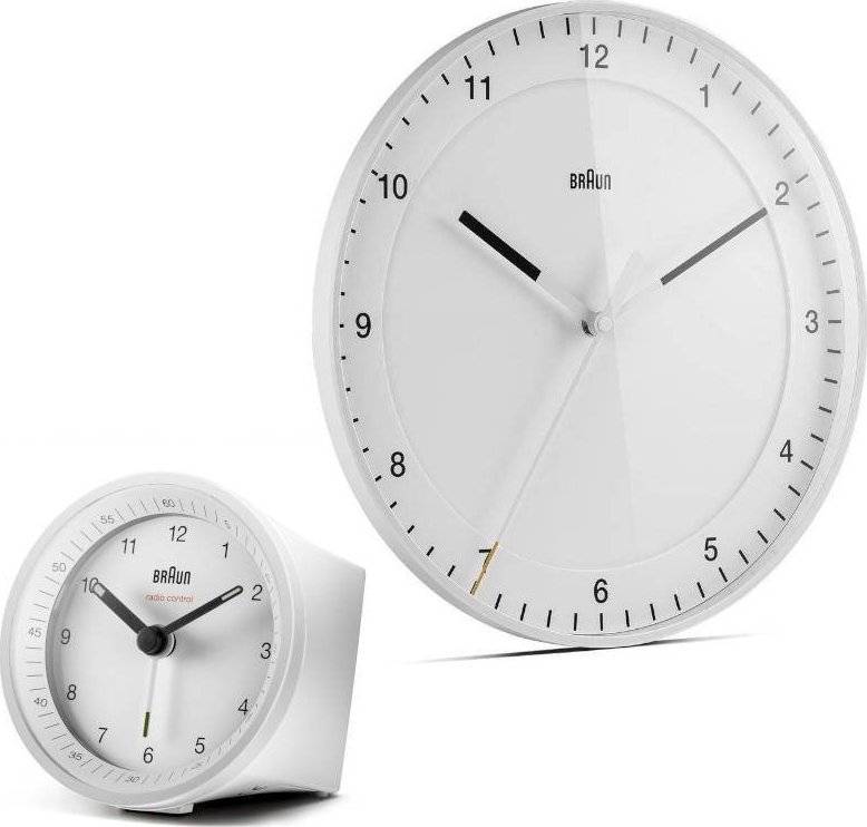 Braun Zestaw radiowy zegar i budzik Braun BC17W-RC i BC07WH-RC