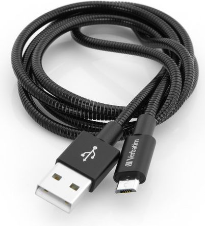 Kabel USB Verbatim USB-A - microUSB 1 m Czarny (48863)