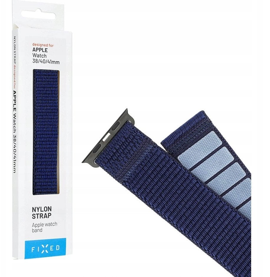 Fixed | Sporty Strap for Apple Watch 38/40/41mm | 160-210 | Dark blue | Nylon