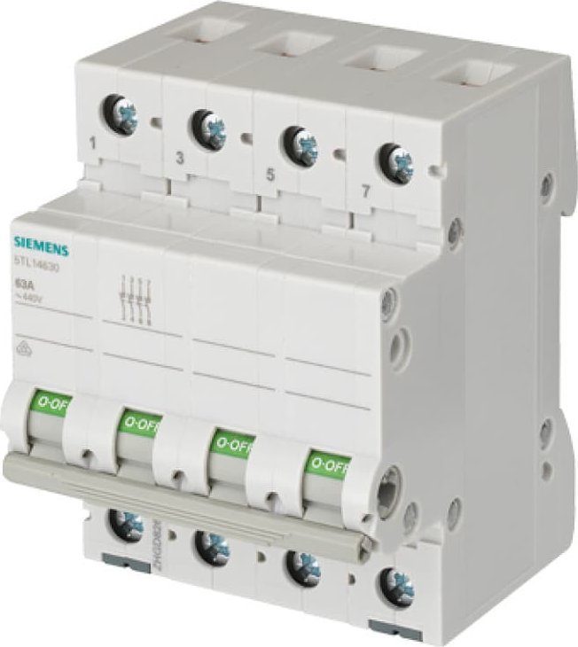 Siemens Rozłącznik modułowy 4P 63A 4Z 400VAC 70mm 5TL1463-0