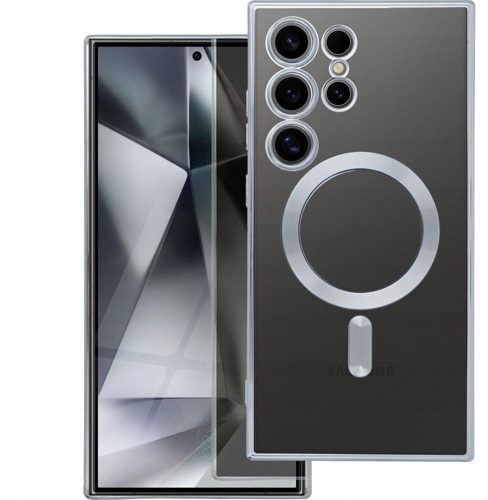 Futerał ELECTRO MAG COVER kompatybilny z MagSafe do SAMSUNG S25 srebrny