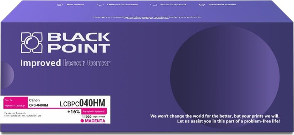 Toner Black Point Toner Black Point LCBPC040HM zamiennik Canon CRG-040HM magenta