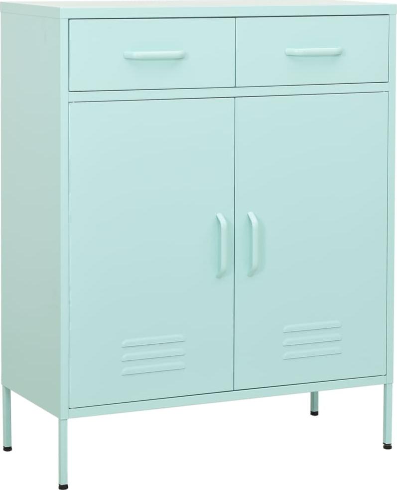 vidaXL Szafka, miętowa, 80x35x101,5 cm, stalowa