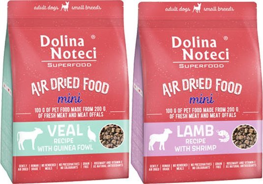 Dolina Noteci Superfood MINI karma suszona dla psa mix smaków 2 x 1 kg
